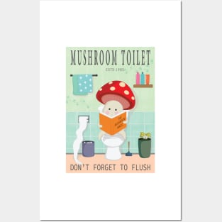 Mushroom Toilet Posters and Art